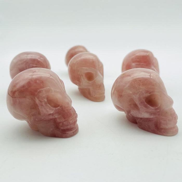 Rose Quartz Alien Skull Wholesale