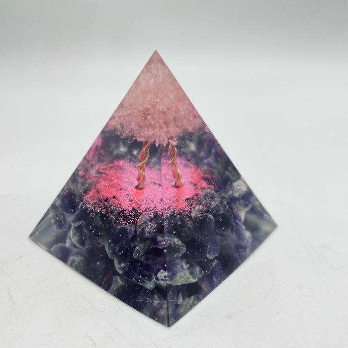 Rose Quartz Amethyst Orgone Pyramid Wholesale