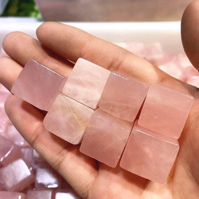Rose Quartz Cubes Tumbled Wholesale