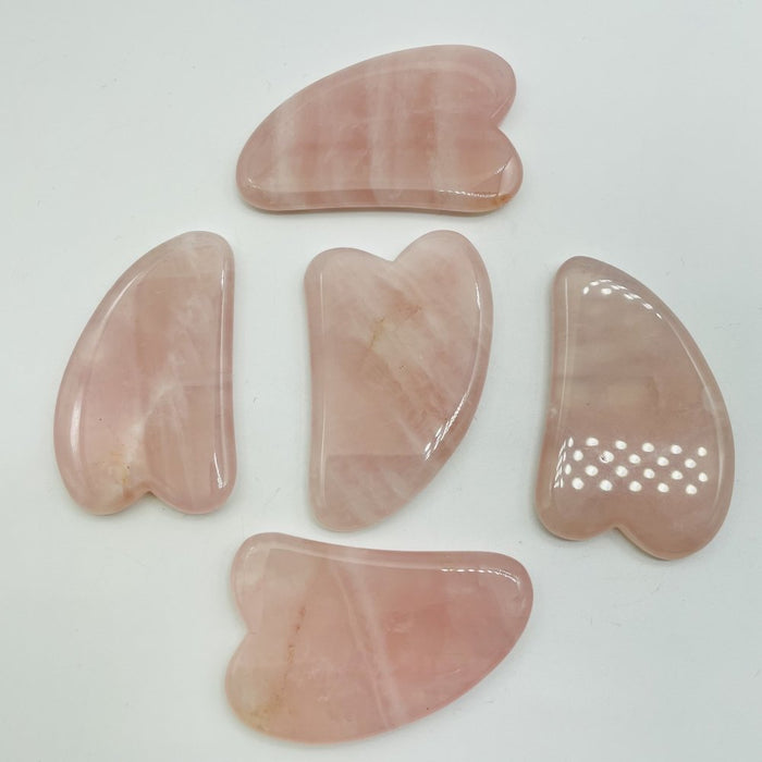 Rose Quartz Gua Sha Facial Tool Rose Quartz Guasha Board For SPA Wholesale