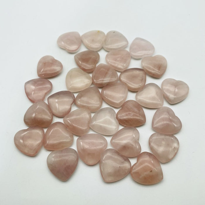 Rose Quartz Heart 1*0.23*0.95in(2.5*0.6*2.4cm) Wholesale