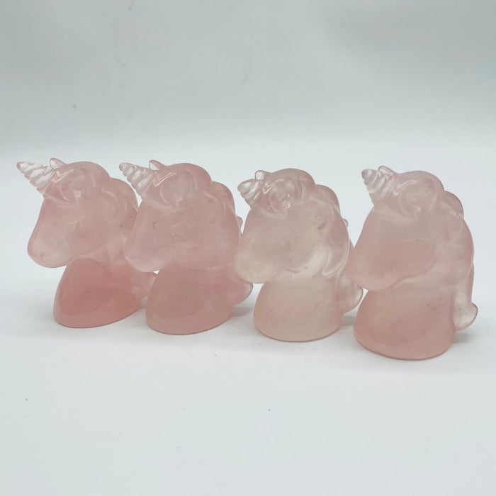 Rose Quartz Unicorn Carving Wholesale