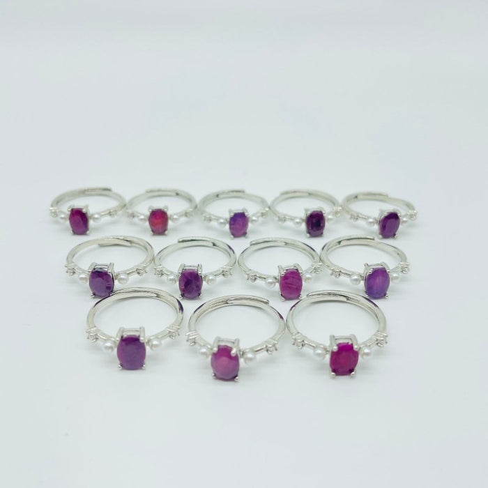 Ruby Ring Cut Faceted Stone Wholesale