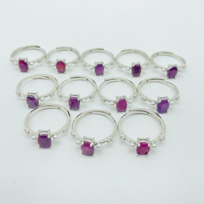 Ruby Ring Cut Faceted Stone Wholesale