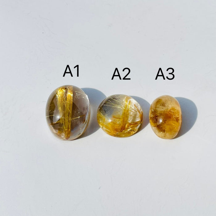 Rutile Crystal Cabochon Stone For Jewelry Making DIY Pendant