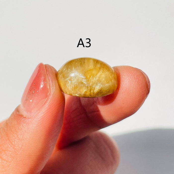 Rutile Crystal Cabochon Stone For Jewelry Making DIY Pendant