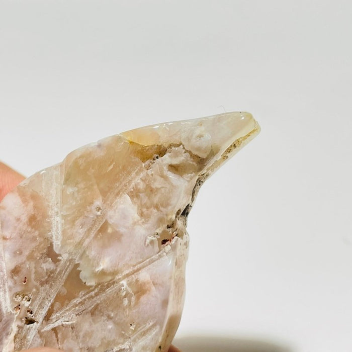 Sakura Flower Agate Leaf Shape Carving Wholesale