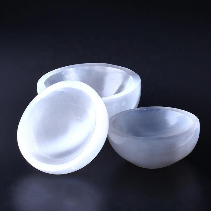 Selenite Bowl Round Shape Carving Wholesale