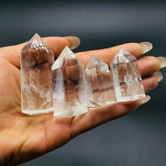 Short Fat Clear Quartz Tower Points Wholesale