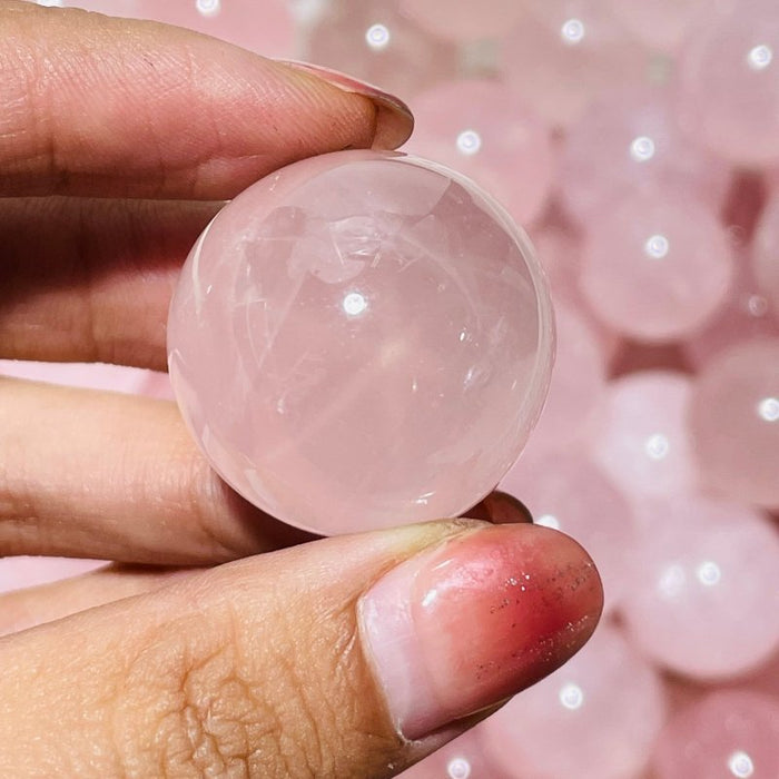 Six Star Line Rose Quartz Spheres Wholesale