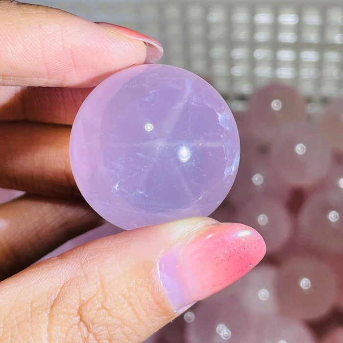 Six Star Line Rose Quartz Spheres Wholesale
