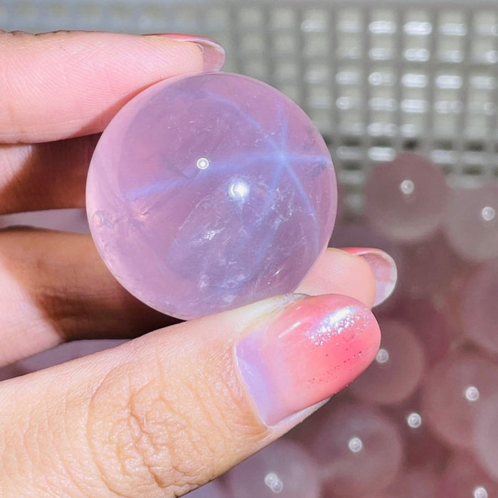 Six Star Line Rose Quartz Spheres Wholesale