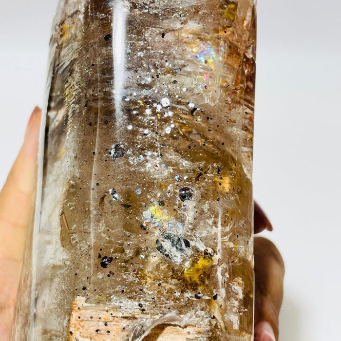 Skeletal Crystal Garden Quartz Mixed Mica High Grade Crystal Point For Collection