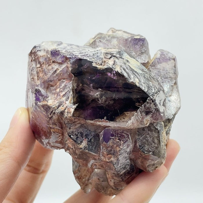 Skeletal Super7 Amethyst Enhydro Crystal Specimen