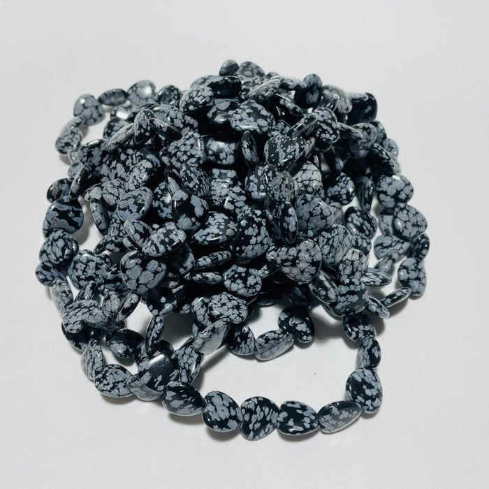 Snowflake Obsidian Heart Bracelet Wholesale