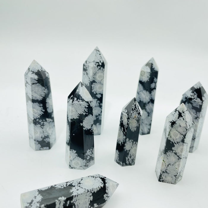 Snowflake Obsidian Tower 2-4in Point Wholesale