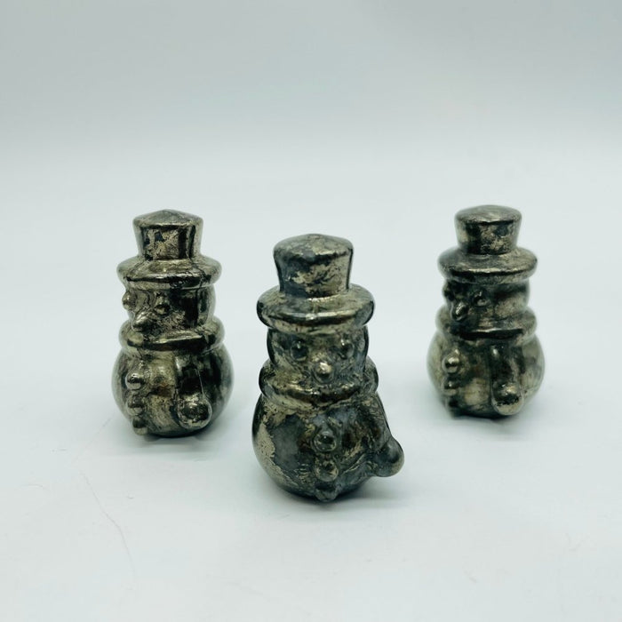 Snowman Carving Crystal Wholesale Pyrite Lepidolite