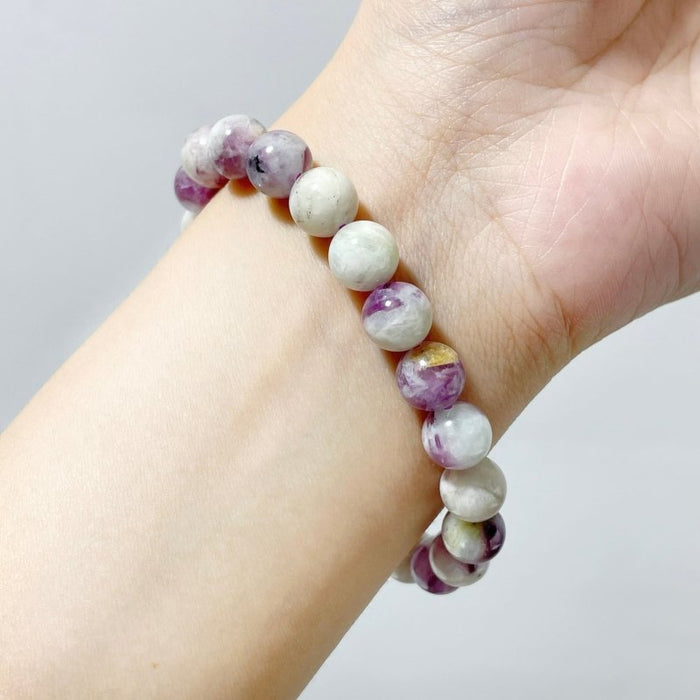 Spark Lepidolite Bracelets Wholesale (resin filler)
