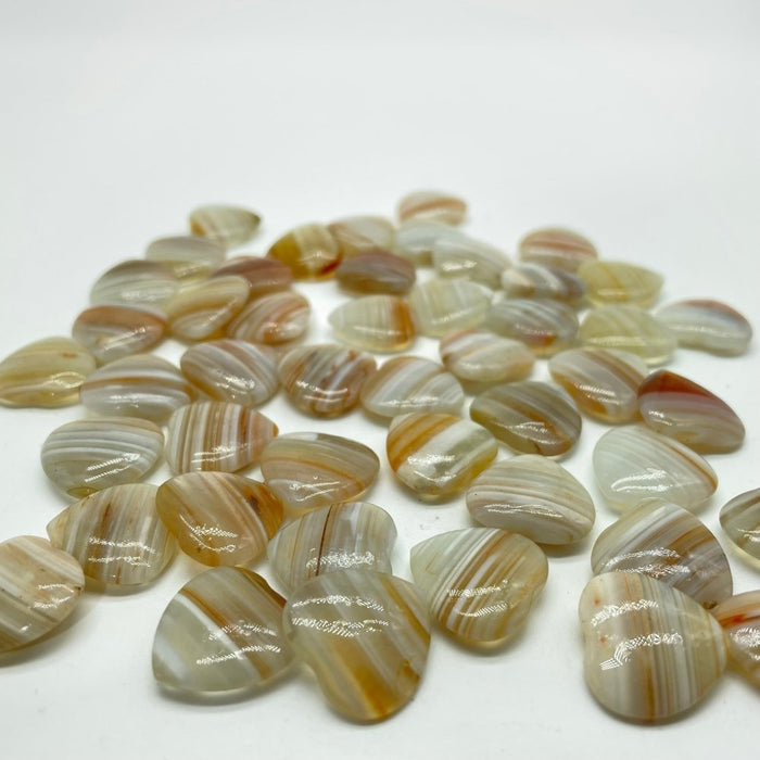 Stripe Agate Heart DIY Pendant Wholesale