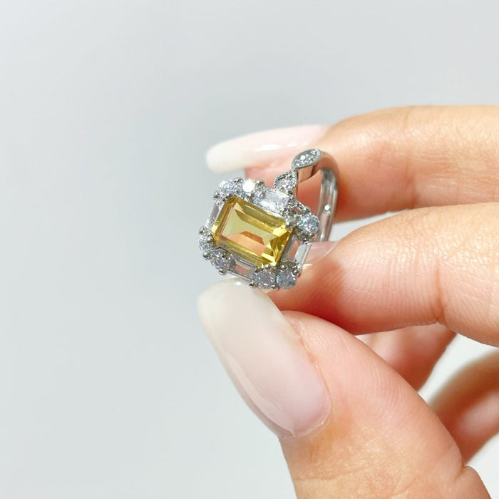Sugar Cube Citrine Ring Wholesale