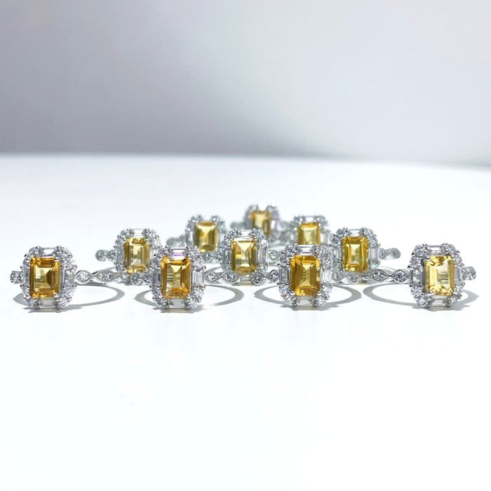 Sugar Cube Citrine Ring Wholesale