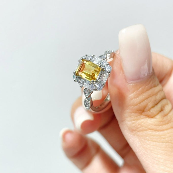 Sugar Cube Citrine Ring Wholesale