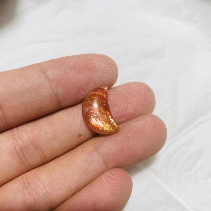 Sunstone Moon Shape Wholesale Crystal Diy Pendant
