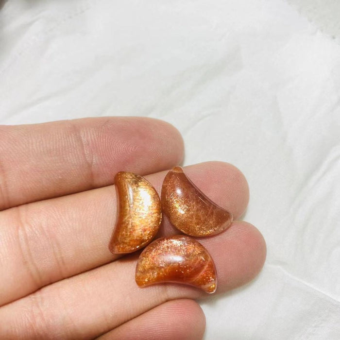 Sunstone Moon Shape Wholesale Crystal Diy Pendant