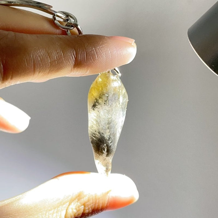Super 7 Crystal Keychain Wholesale Mixed Citrine Geothite