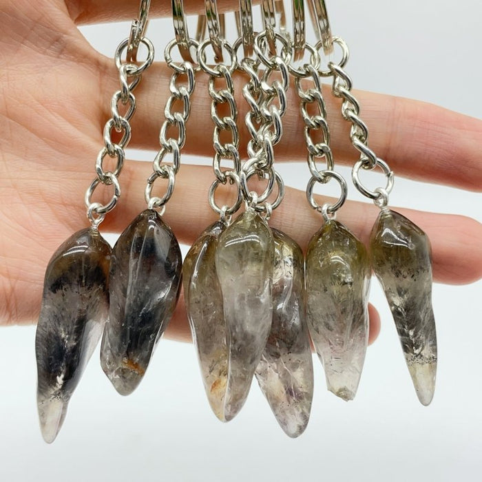 Super 7 Crystal Keychain Wholesale Mixed Citrine Geothite