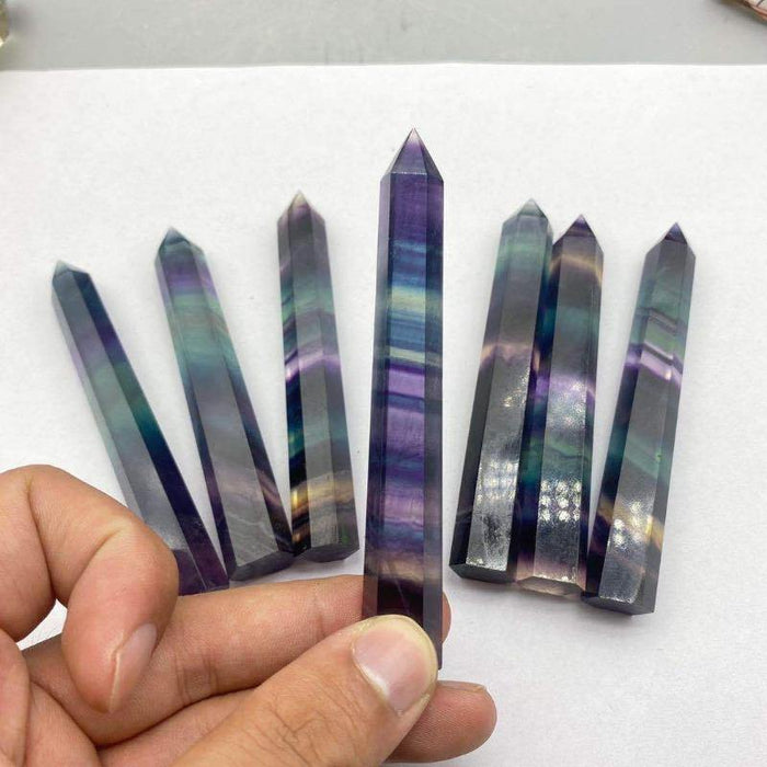 Thin Rainbow Fluorite Tower Wholesale