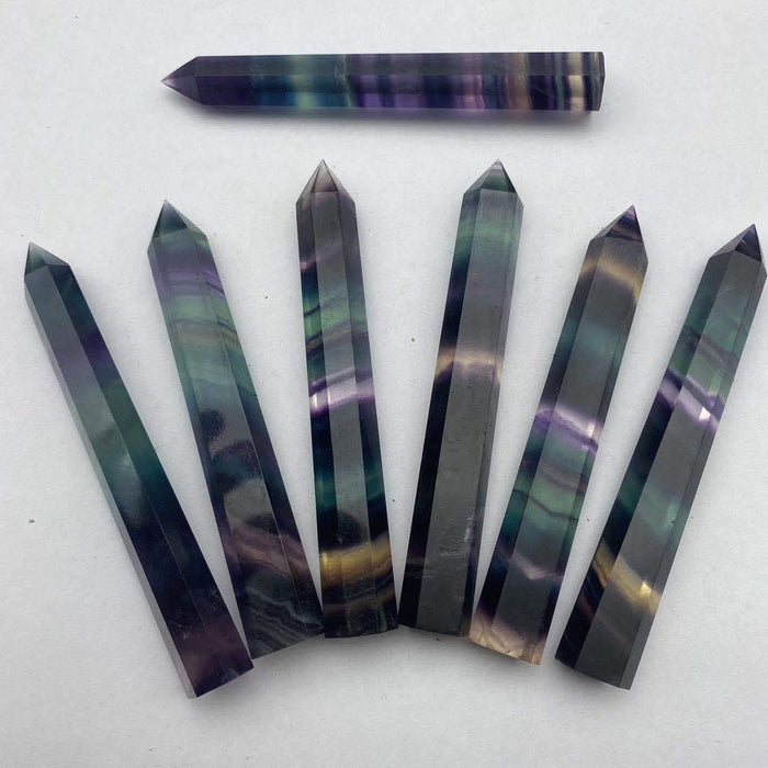 Thin Rainbow Fluorite Tower Wholesale