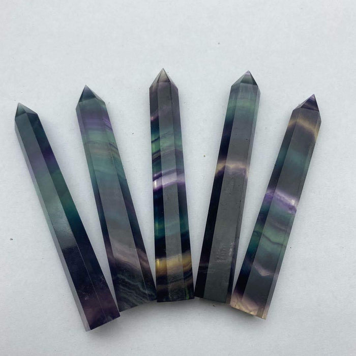Thin Rainbow Fluorite Tower Wholesale