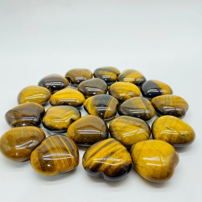 Tiger Eye Heart Stone 1.1in(3cm) Wholesale