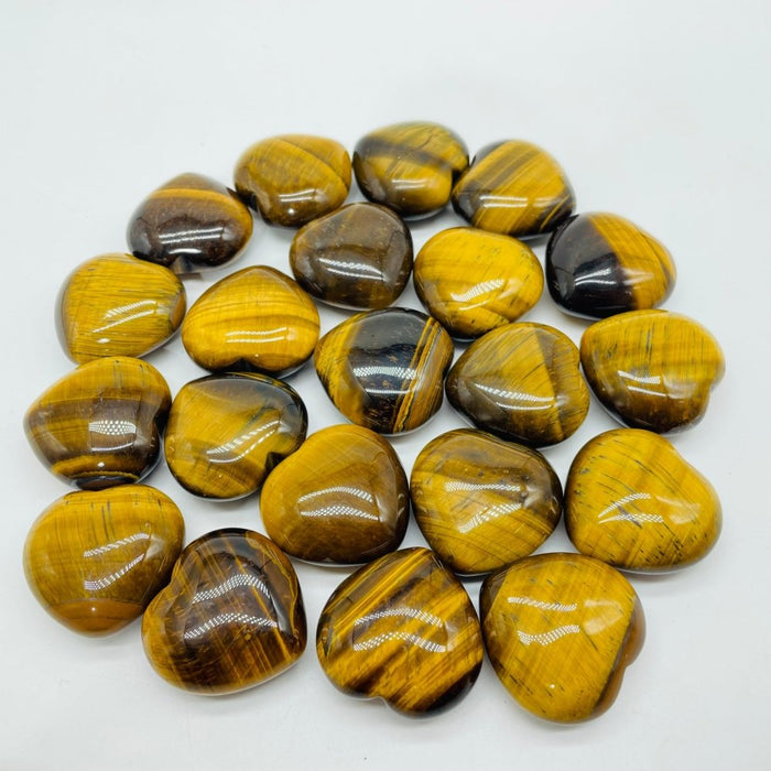 Tiger Eye Heart Stone 1.1in(3cm) Wholesale