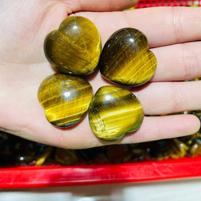 Tiger Eye Heart Stone 1.1in(3cm) Wholesale