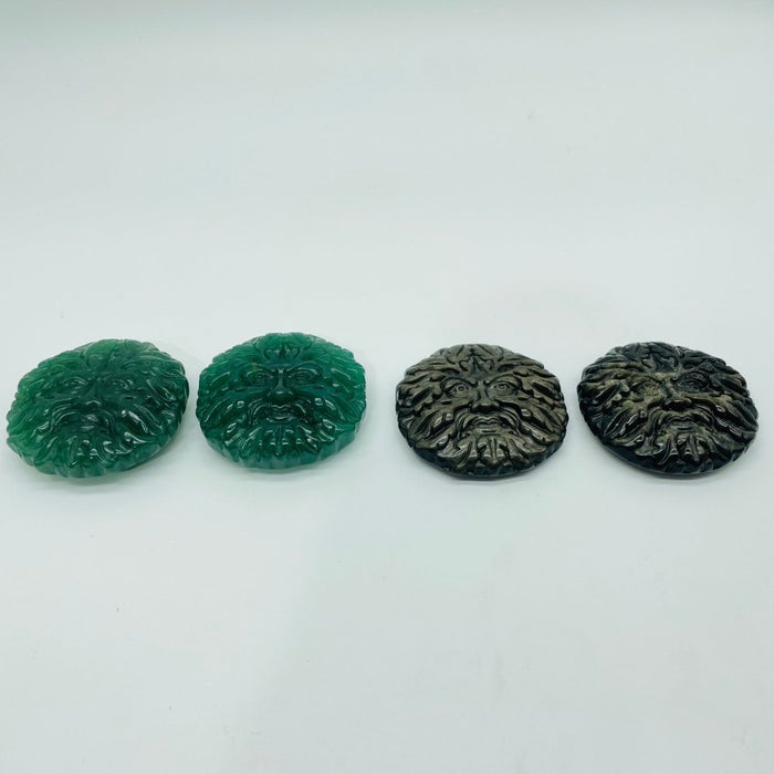 Treebeard Carving Stone Wholesale Green Aventurine Gold Obsidian