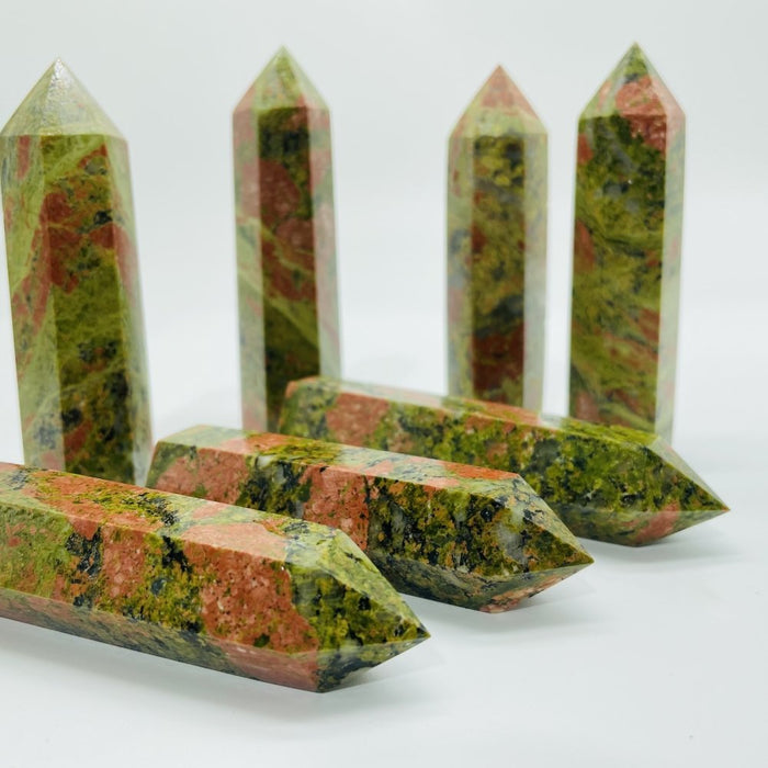 Unakite Quartz Point Tower Wholesale