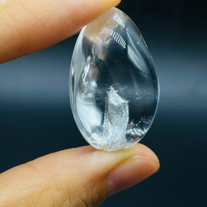 Unique Hexagonal Quartz In Quartz Teardrop Shape DIY Pendant