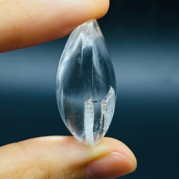 Unique Hexagonal Quartz In Quartz Teardrop Shape DIY Pendant