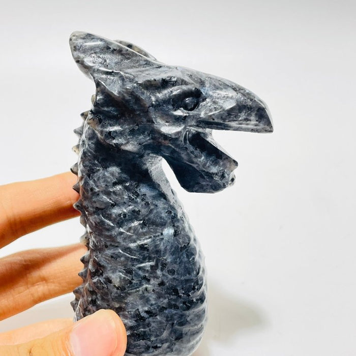 Unique Larvikite Stone Combination Dragon Carving Wholesale