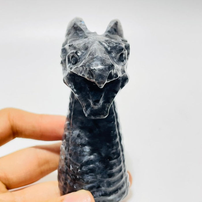 Unique Larvikite Stone Combination Dragon Carving Wholesale