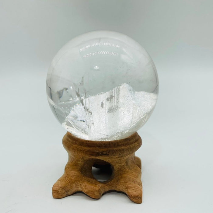Unique Quartz In Quartz Clear Crystal Sphere