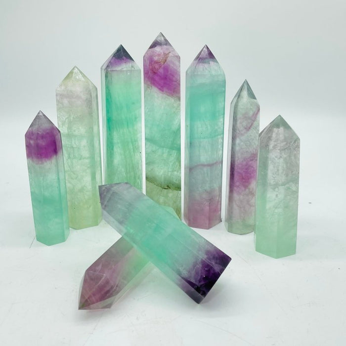 Watermelon Colourful Fluorite Tower Points Wholesale
