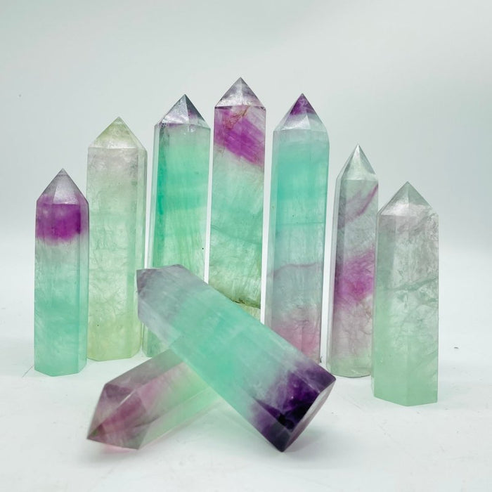 Watermelon Colourful Fluorite Tower Points Wholesale