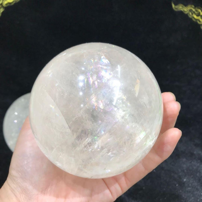 White Calcite Rainbow Sphere Ball Wholesale