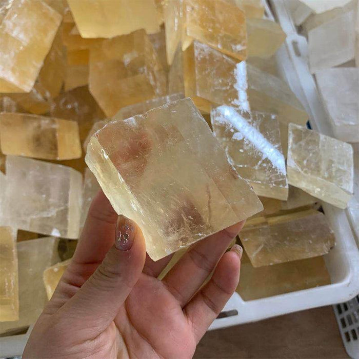Raw Yellow Honey And White Calcite Wholesale