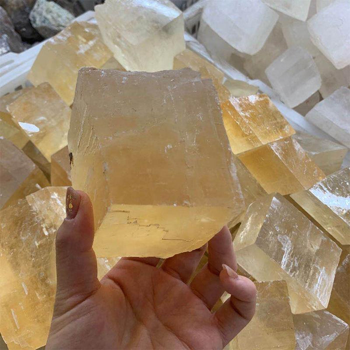 Raw Yellow Honey And White Calcite Wholesale
