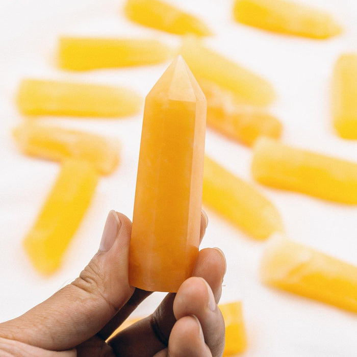 Yellow Calcite Tower Points Wholesale