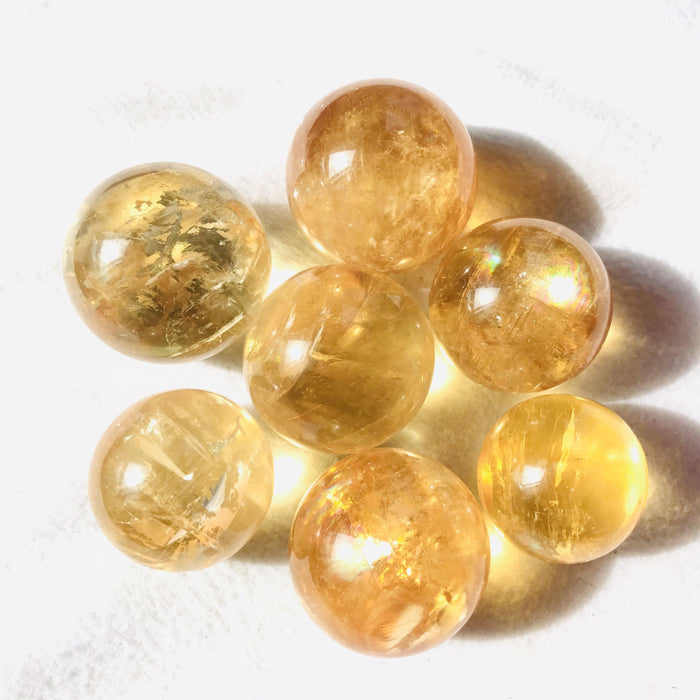 Yellow Calcite Honey Calcite Rainbow Spheres